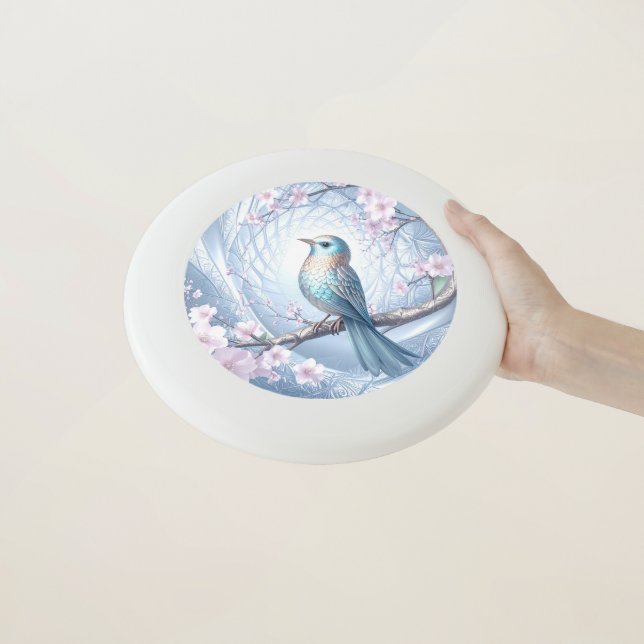 Blue Bird Floral Frisbee (In Hand)