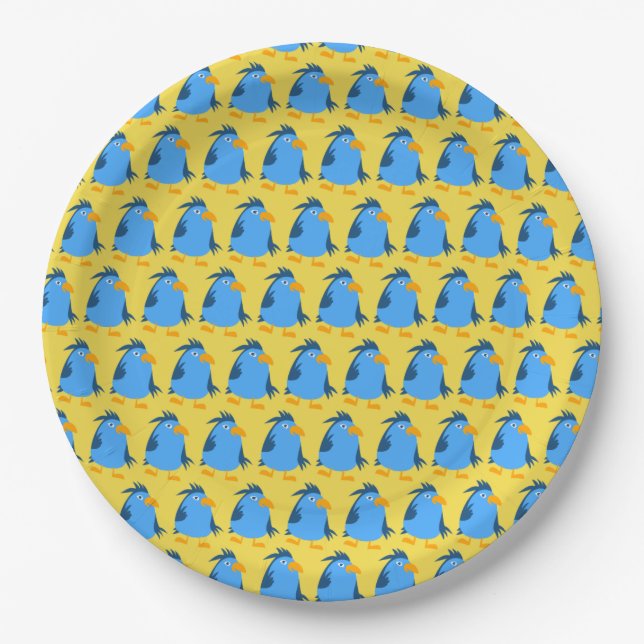 Blue Bird for Kids by storeman. Paper Plates (Front)