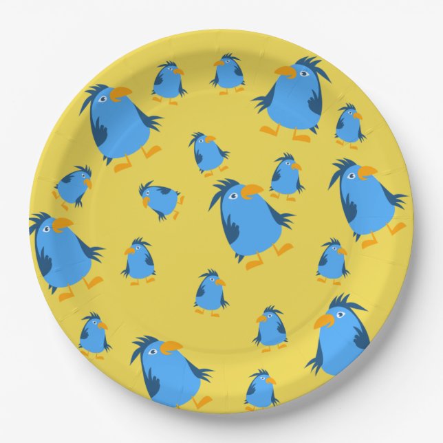 Blue Bird for Kids by storeman. Paper Plates (Front)