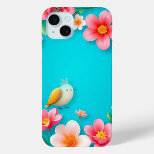 Blue Bird Frame Bird Holder Everyday Use iPhone 15 Plus Case