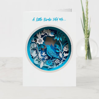 Blue Bird - Get Well Soon Wishes Foil Greeting Card