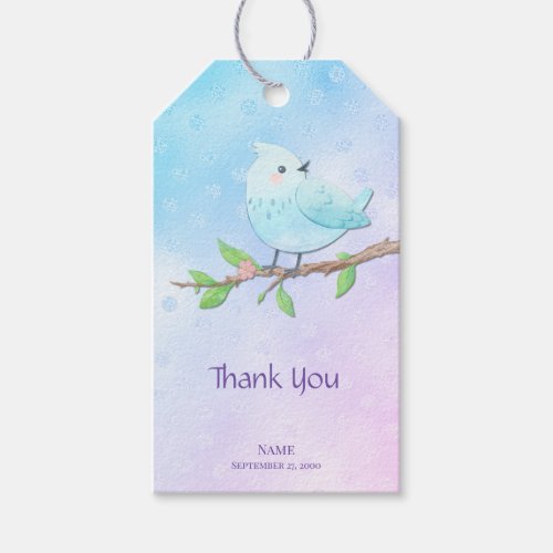 Blue Bird Gift Tag