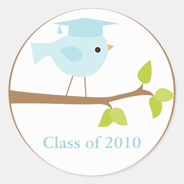 Blue Bird Graduation Envelope Seals (Front)