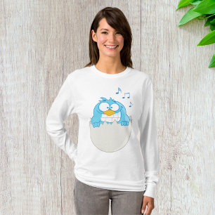 Blue Bird Hatching from Egg Singing Funny Animal T-Shirt