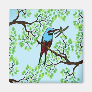Blue Bird in Trees Magnet