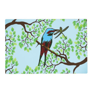 Blue Bird in Trees Placemat