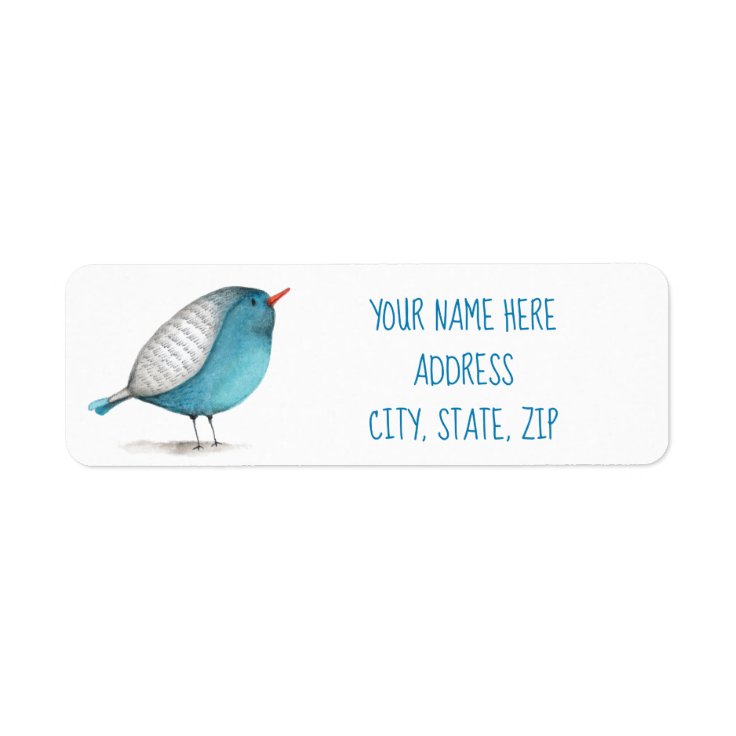 Blue Bird Label Zazzle