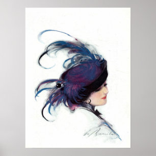 Blue-bird lady, William Barribal  Poster