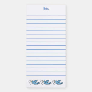 Blue Bird Magnetic Notepad