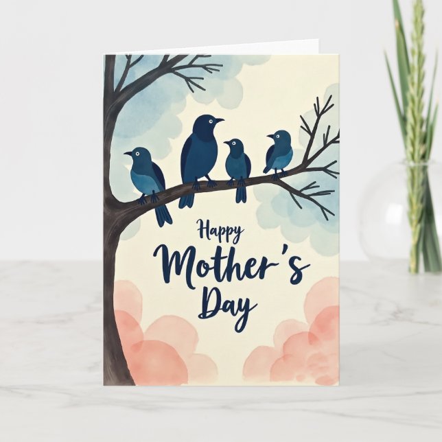 Blue Bird Mothers Day Art Card (Front)