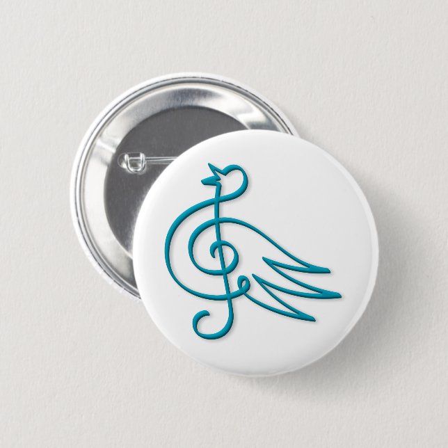 Blue bird music button (Front & Back)