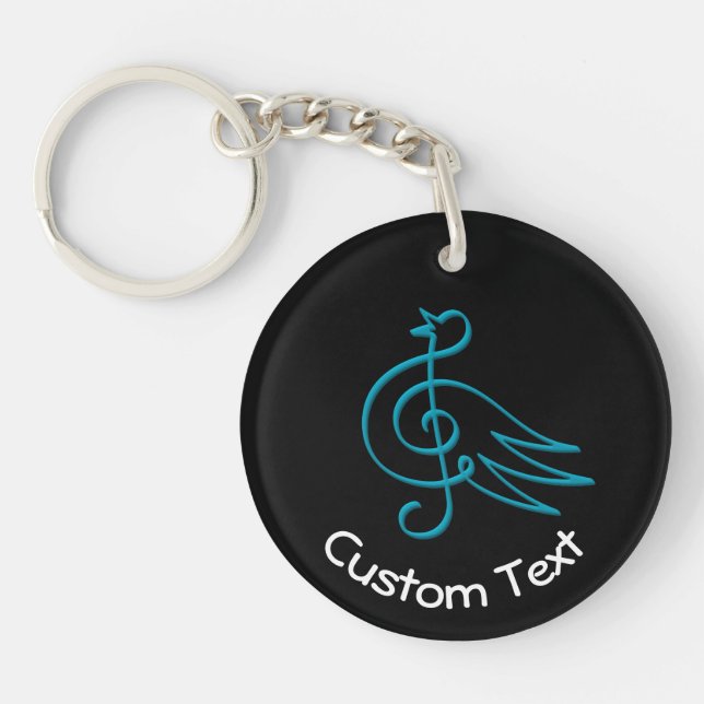 Blue Bird Music Keychain (Front)