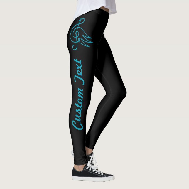 Blue bird music leggings (Right)