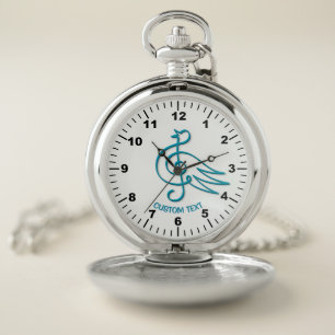 Blue Bird Music Pocket Watch