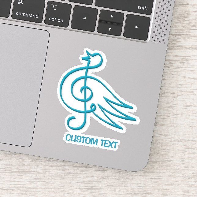 Blue Bird Music Sticker (Detail)