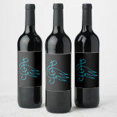 Blue bird music wine label (Bottles)