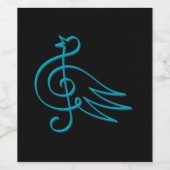 Blue bird music wine label (Single Label)
