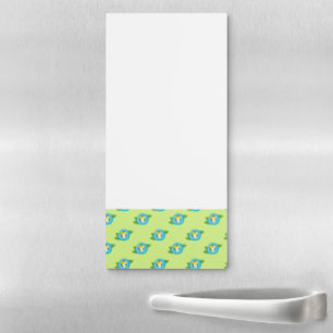 Blue Bird Nests Colorful Eggs Green Leaves Nature Magnetic Notepad