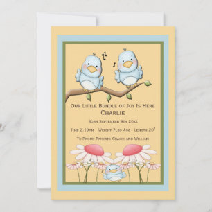 Blue Bird New Baby Announcement