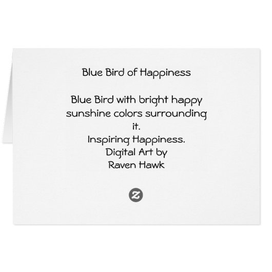 Blue Bird of Happiness (Back Horizontal)