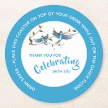 Blue Bird Of Happiness Drink Saver Paper Coaster at Zazzle