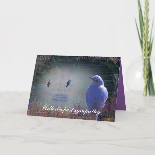 Blue Bird of Happiness Greeting Cards Birthday +++ (Front)