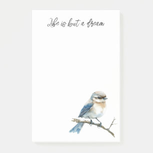 Blue Bird on a Tree Branch Post-it Notes
