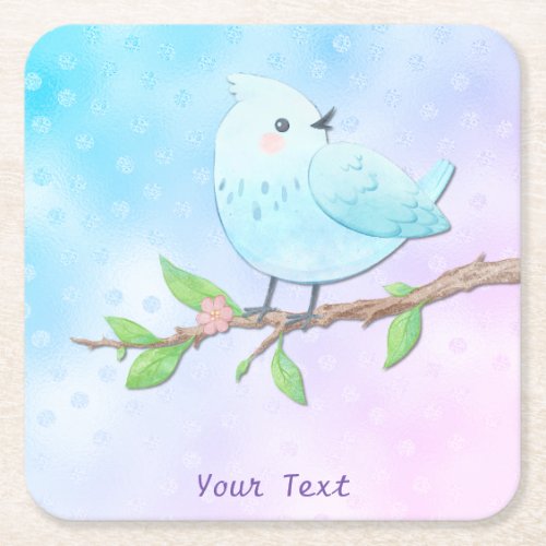 Blue Bird Paper Coaster