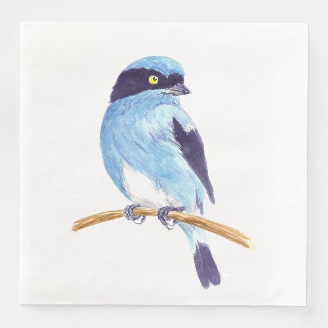 Blue bird paper dinner napkins (Front)