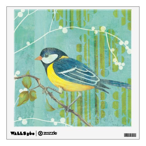 Blue Bird Perched on a Tree Wall Decal