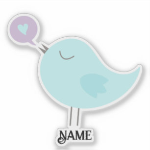 Blue Bird Personalized Sticker