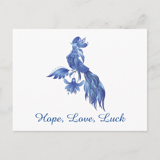Blue Bird Phoenix Postcard (Front)
