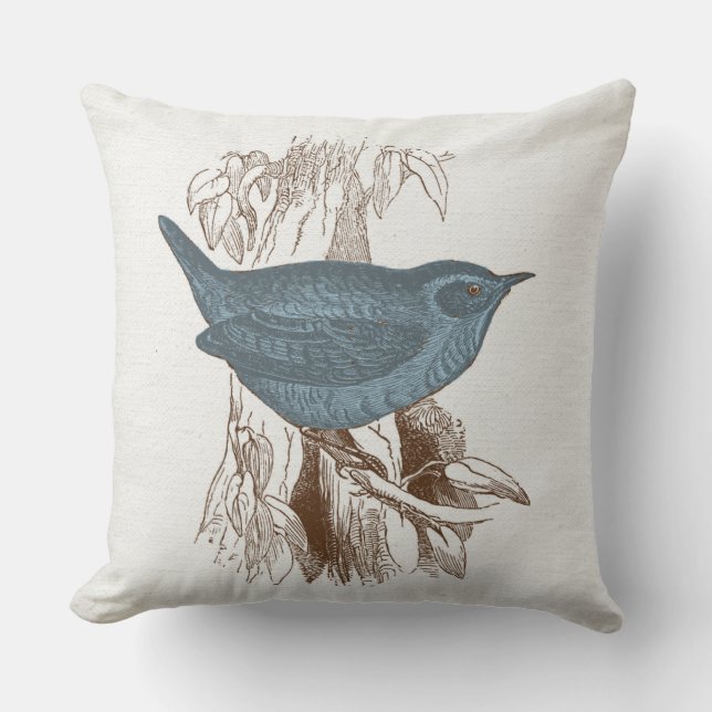 Blue Bird Pillow (Front)
