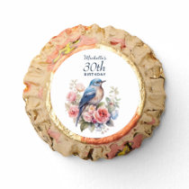 Blue Bird Pink Flowers 30th Birthday Reese's Peanut Butter Cups