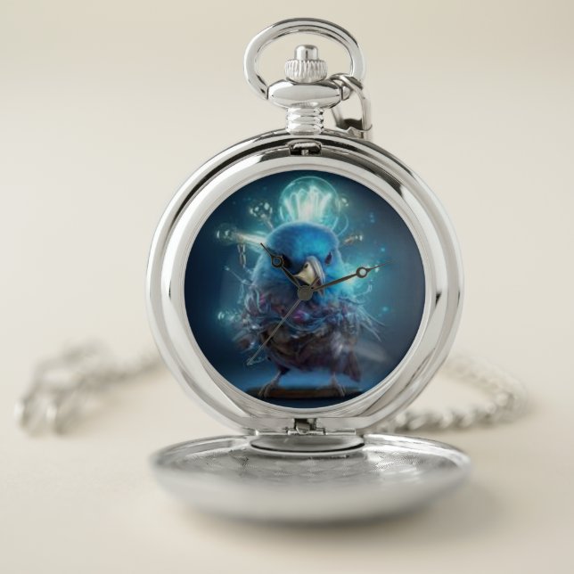 blue bird pocket watch (Inside)