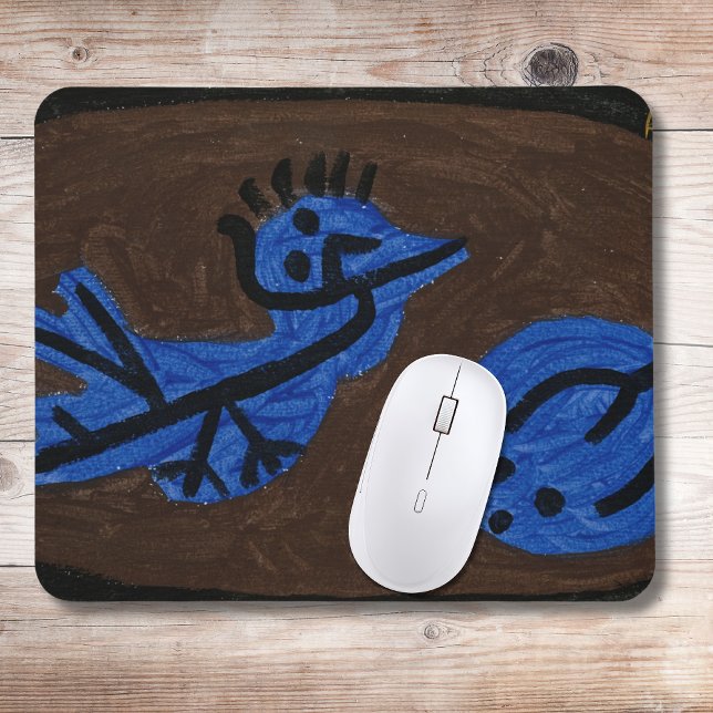 Blue Bird Pumpkin - Paul Klee 1939 Mouse Pad (Creator Uploaded)