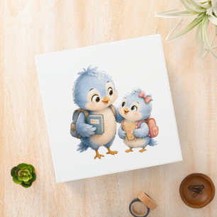 Blue Bird Siblings School Binder