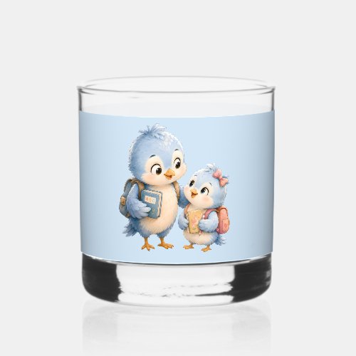 Blue Bird Siblings Shot Glass