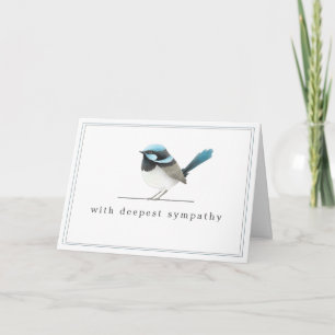 Blue Bird - Simple Elegant Sympathy Card