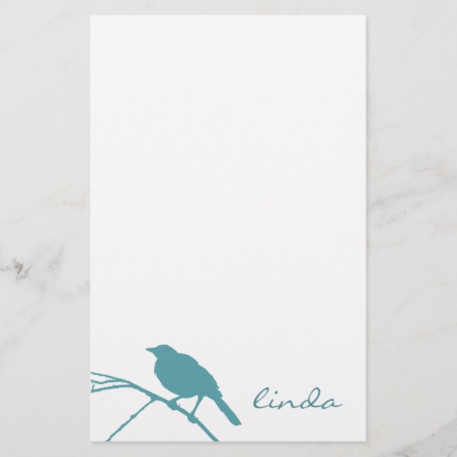 Blue Bird Stationery - Personalize (Front)