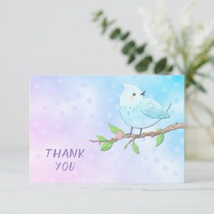 Blue Bird Thank You Card