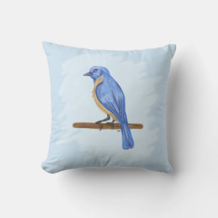Blue Bird Throw Pillow