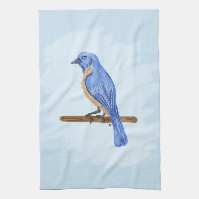 Blue Bird Towel (Vertical)