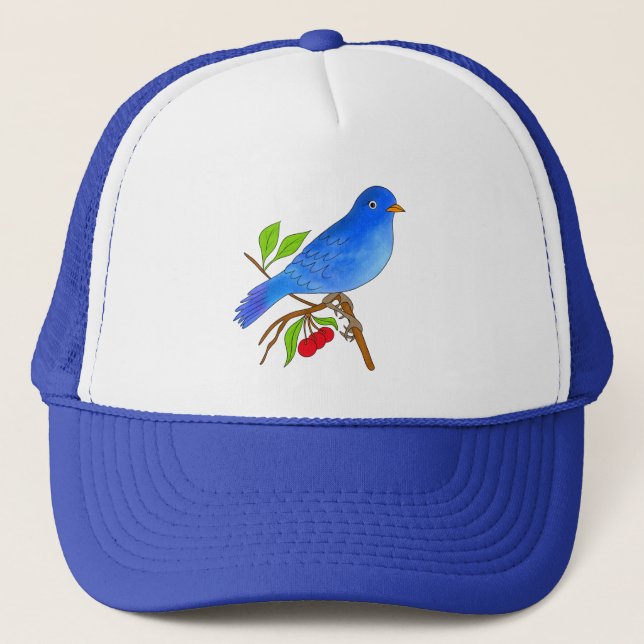 Blue bird trucker hat (Front)