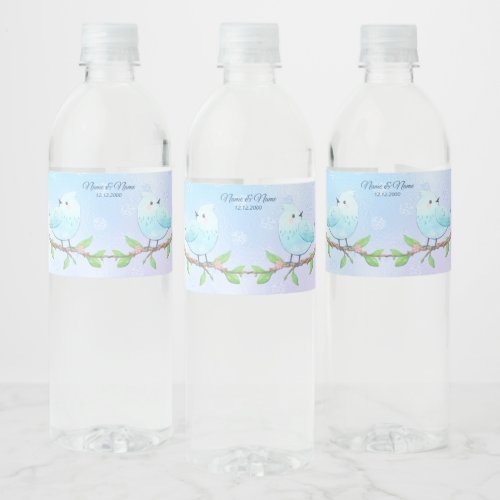 Blue Bird Water Bottle Label