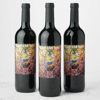 Blue Bird Wine Label by Iverson_Designs at Zazzle