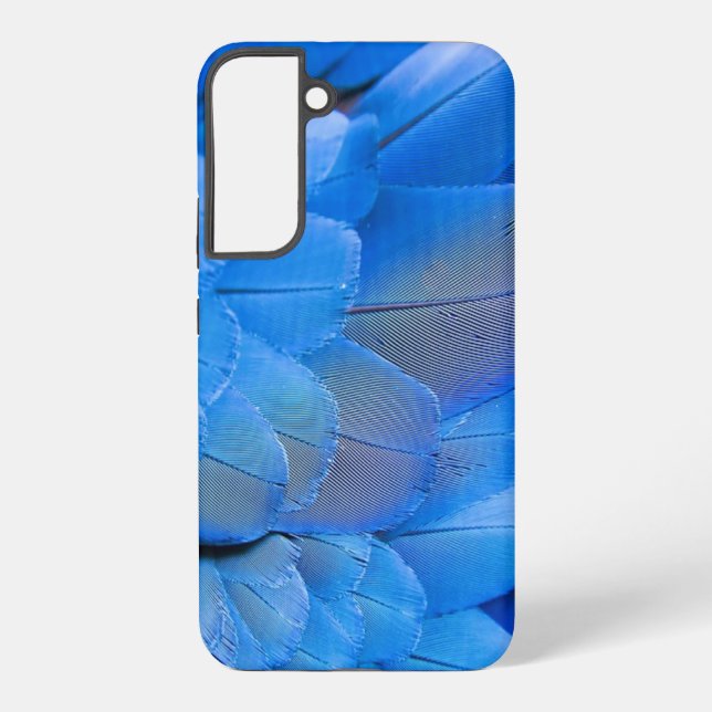 Blue bird wing feathers pattern samsung galaxy case (Back)