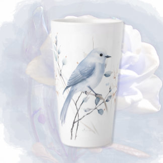 Blue Birds and Branches Latte Mug