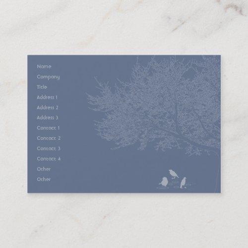 Blue Birds - Chubby Business Card Templates