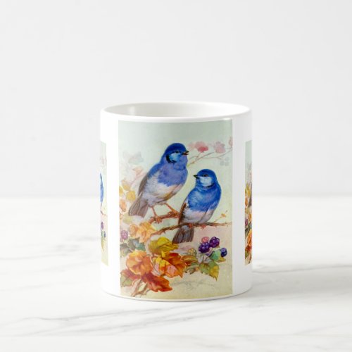 Blue birds coffee mug